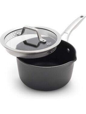 3.5 Quart Hard-Anodized Nonstick Sauce Pan with Lid - Durable & Easy to Clean